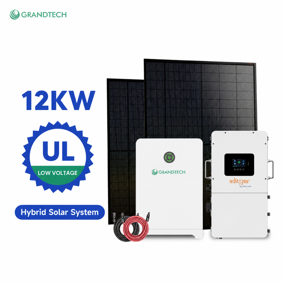 GRANDTECH 8-12kW Hybrid Solar Energy System - 120/240V Split Phase